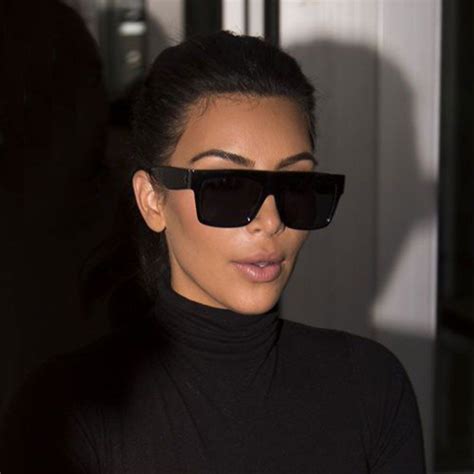 kim kardashian black square sunglasses